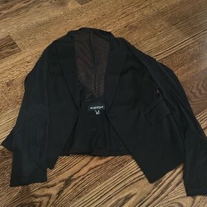 black Sportstaff sheer blazer